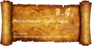 Morschauer Gyöngyi névjegykártya